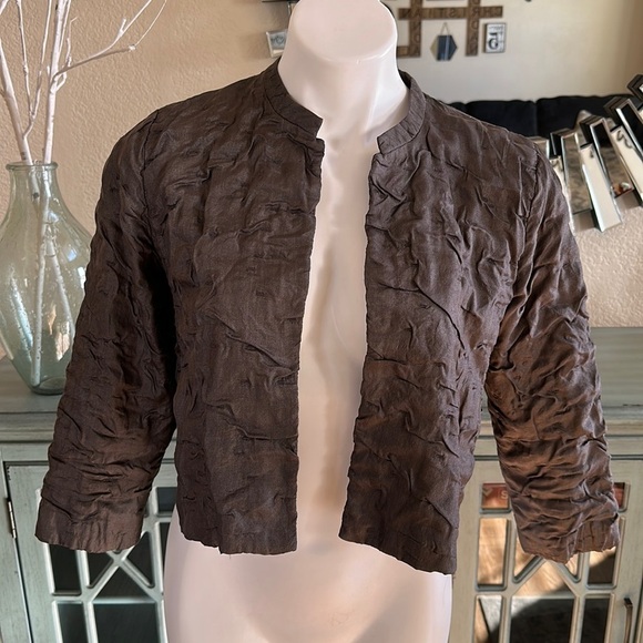 EILEEN FISHER 100% Silk Blazer SZXS - Picture 1 of 6